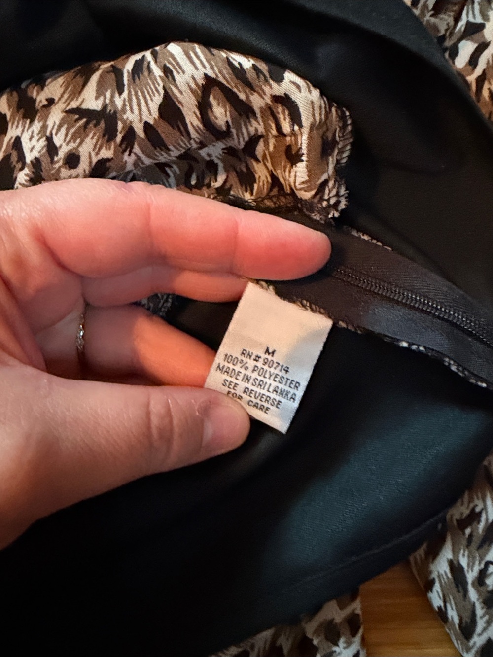 MSK Leopard Print Wrap Top - Taupe and Black - Picture 5 of 12